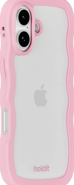 Dame HoldIt Wavy Case iPhone 17 Pink/Transparent