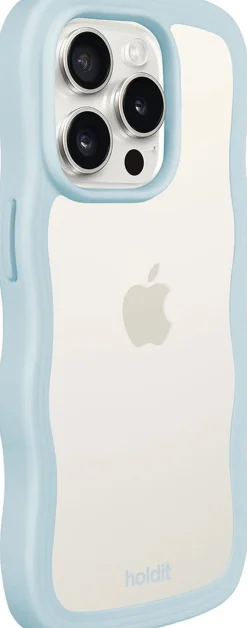 Dame HoldIt Wavy Case iPhone 15 Pro Max Mineral Blue/Transparent
