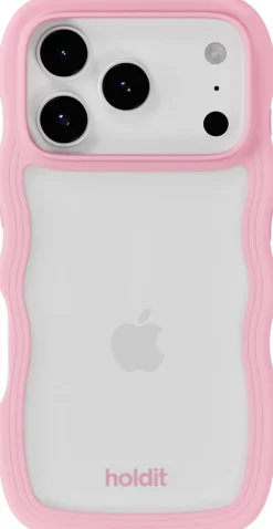 Wavy Case iPhone 17 Pro Max Pink/Transparent>HoldIt Online