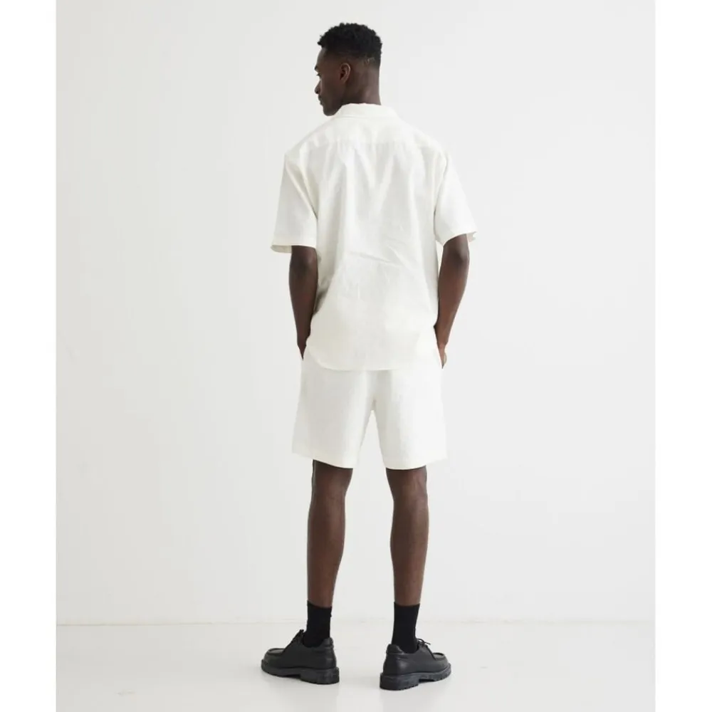 Woodbird WBBommy Linen Shorts Off white Hot