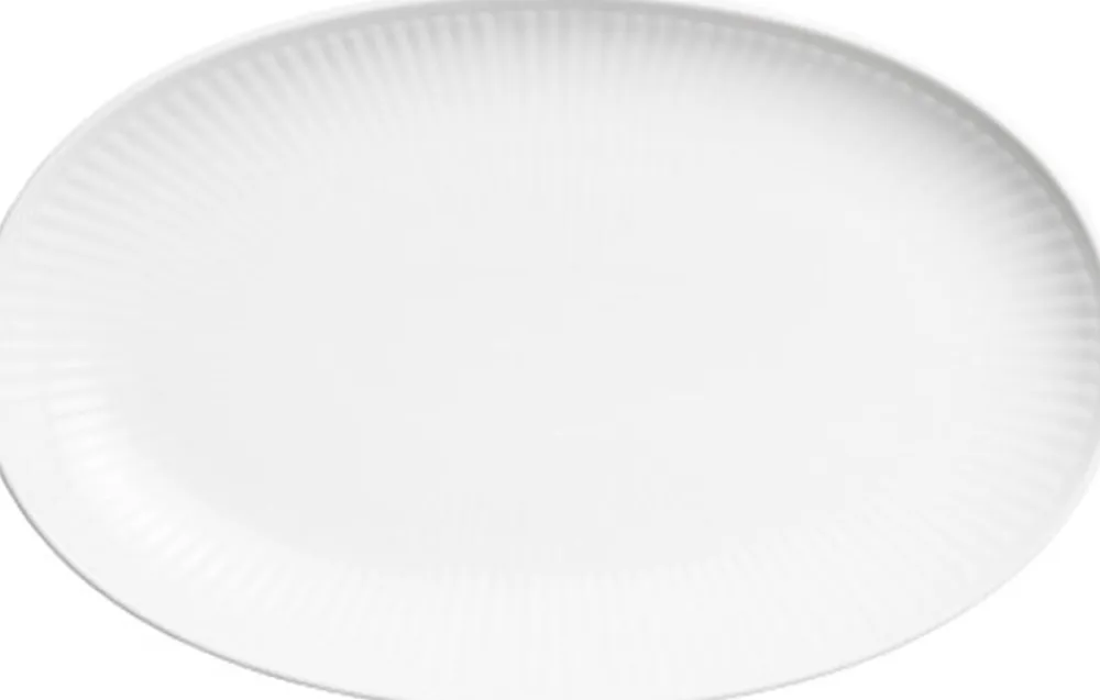 Royal Copenhagen White Fluted Oval Asiette 23,5cm