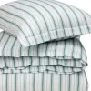 Lexington White/Eucalyptus Striped Cotton Poplin Bed Set Hot