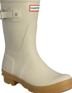 Hunter WOMENS ORIGINAL SHORT BOOT Gravel/biscuit Sale