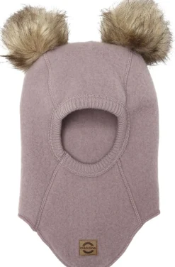 Mikk-Line Wool Fullface w. Pom Pom Twilight mauve Hot