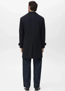 MANGO Wool funnel neck coat