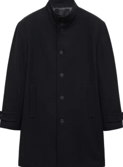 MANGO Wool funnel neck coat