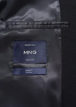 MANGO Wool funnel neck coat