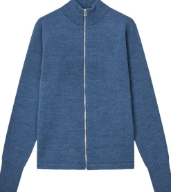 Mads Nørgaard - Copenhagen Wool Klemens Zip Knit INS Blåmeleret New