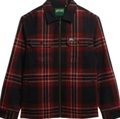 WOOL MILLER ZIP OVERSHIRT>Superdry Sale