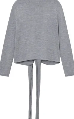 Rethinkit Studios Wool Wrap Cardigan Keep Me Light melange grey Clearance