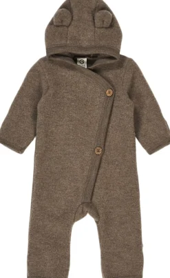 Müsli by Green Cotton Woolly fleece suit Walnut melange Outlet
