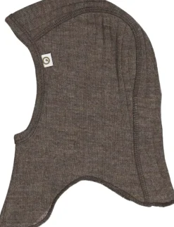 Müsli by Green Cotton Woolly rib balaclava Walnut melange Online