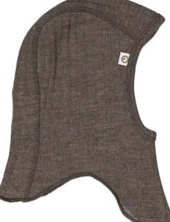 Müsli by Green Cotton Woolly rib balaclava Walnut melange Online