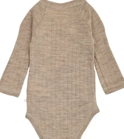 Børn Müsli by Green Cotton Woolly rib wrap l/s body