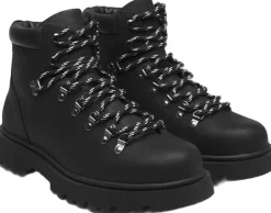 Les Deux Wren Leather Hiking Boot Black