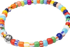 Wristband with Assorted Vintage Trifocal Beads and Silver><noscript><img width=