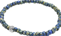 Nialaya Wristband with Lapis Japanese Miyuki Beads Blue New