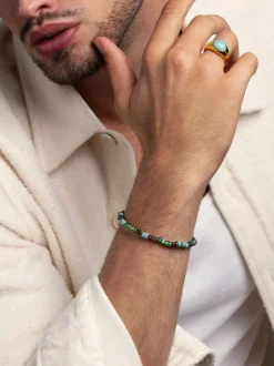 Nialaya Wristband with Japanese Miyuki Beads Green Best