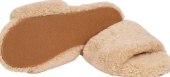 Y SHAN - SHEARLING OPEN SLIPPERS><noscript><img width=