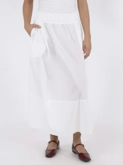 Yara Long Poplin Skirt>Neo Noir Clearance
