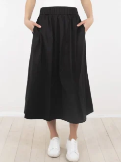 Neo Noir Yara Poplin Skirt Black Sale