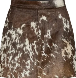 YAS CAROLINE HW COW LEATHER SKIRT - Chocolate brown/cow print Hot