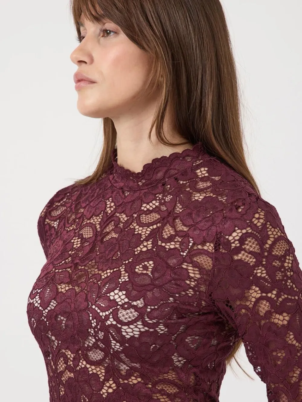 LACEY LS LACE TOP S. NOOS>YAS New