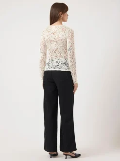 LACEY LS V-NECK LACE TOP S. NOOS><noscript><img width=