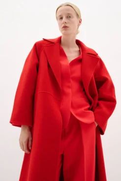 InWear YillaIW Long Wool Coat Cranberry Hot