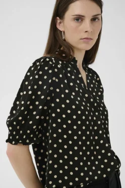 InWear ZeemaIW Blouse Black spaced dots Outlet