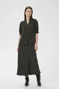 InWear ZeemaIW Blouse Black spaced dots Outlet