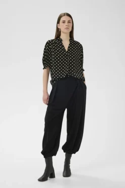 InWear ZeemaIW Blouse Black spaced dots Outlet